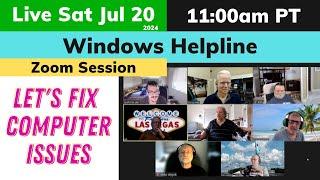 Windows Helpline - Live Stream Sat 7/27/2024 -B