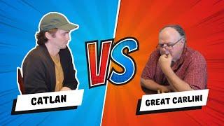 Evergreen Chess Showdown: The Great Carlini's Hilarious Tactics vs. Catlan's Intense Focus