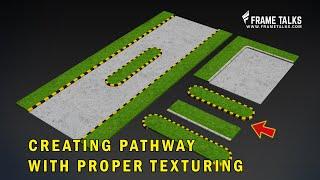 How to Create Pathway & Footpath | How to Apply Yellow and Black Texture in 3ds Max 