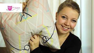 Kissenbezug mit Hotelverschluss selber nähen - DIY Eule