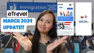 March 2024 eTravel Update: Departure & Arrival QR Code