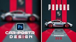 Porsche supercar poster design in Photoshop | Step-by-step tutorial