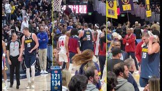 JOKIC & THE NUGGETS AFTER TONIGHTS GAME WIN AGAINST PISTONS AT BALL ARENA