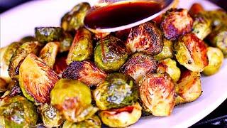 Honey Balsamic Roasted Brussels Sprouts - Easy Roasted Brussels Sprouts Recipe