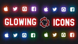 Glowing Icons Animation || Social Media Glowing Icons Using CSS || Ashutosh Python