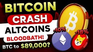  Bitcoin & Altcoins CRASHING HARD!! - Why Sudden DUMP? | Massive Shakeout | Bitcoin Crash Today