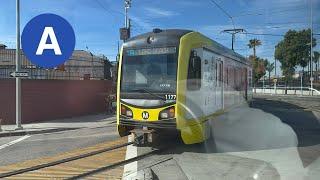 Los Angeles Metro A Line Full Ride Long Beach to APU/Citrus College Station