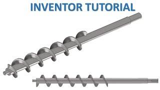 Inventor Tutorial #290 | 3D Modeling Shaft Helix Design Basic Beginners