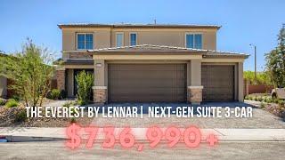 The Everest by Lennar Desert's Edge NEXT-GEN SUITE 3-Car Garage Las Vegas New Construction Home Tour