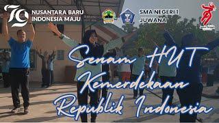 Senam HUT RI ke 79 Bapak Ibu Guru, Karyawan, dan Siswa SMA Negeri 1 Juwana