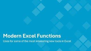 New Excel Functions - Recorded Webinar | Everyday Office