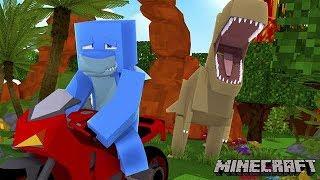 T-REX HAS ESCAPED FROM ITS CAGE!!! Minecraft w/ Sharky (Custom Roleplay)