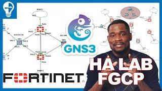 High Availability (HA) Configuration on FortiGate - FGCP | Lab GNS3 - From Scratch!