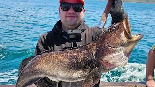 Slowpitch Jigging HUGE Morro Bay rockfish (Jackpot Lingcod)