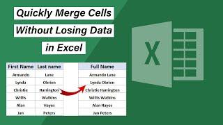 Quick Way to Merge Cells Without Losing Data in Excel | Excel for Beginners