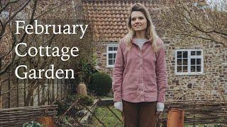 February Cottage Garden Tour - Snowdrops, Crocus, Iris & Hellebore Flowers