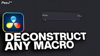 DaVinci Resolve | Turn Macros into Groups
