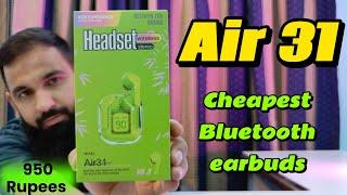 A31 wireless Bluetooth earbuds | Cheapest Bluetooth earbuds under 1000 PKR | Mic testing + PUBG Test