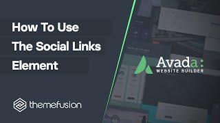 How To Use The Social Links Element