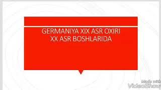 Germaniya XIX asr oxiri XX asr boshlarida