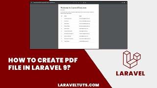 How to Create PDF File in Laravel 9?