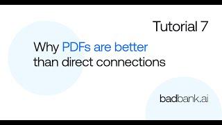 Tutorial 7: What's Wrong with Direct Bank Connections for Data?