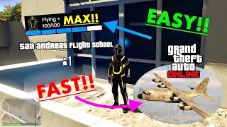 GTA V: How to increase flying skill FAST and easy!! (online)