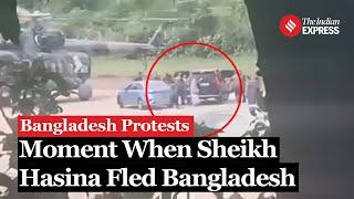 Moment When Sheikh Hasina Fled Bangladesh | Bangladesh Protest