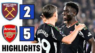 West Ham Vs. Arsenal 2-5 | EXTENDED HIGHLIGHTS | Premier League 2024-25 | Arsenal Highlights