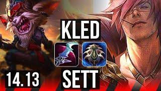 KLED vs SETT (TOP) | 8/0/2, 1500+ games, Legendary | EUW Master | 14.13