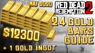 Red Dead Redemption 2 - All 24 Gold Bars & 1 ingot ($12,300) May 2020