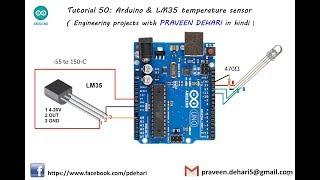 Arduino & LM35 temperature sensor : Tutorial 50