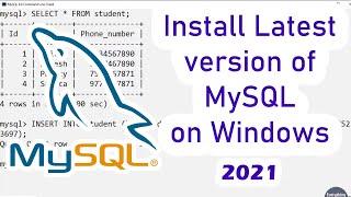 How to Install the latest version of MySQL to run SQL queries on Computer. 100% working guarantee!