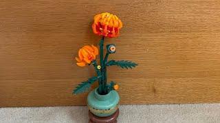 Chrysanthemum Orange Lego Flower  For Adults Review