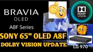 Sony OLED A8F : Dolby Vision Update : How To Update Firmware