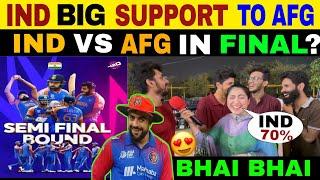 INDIA BIG SUPPORT TO AFG | INDIA VS AFG IN FINALS? CRICKET HIGHLIGHTS | PUBLIC REACTION