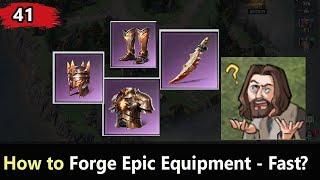 D41: How to Forge Epic Equipment - Fast?  || Viking Rise F2P Gameplay