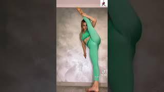 Hot Yoga Girl flexibility, stretching, yoga model backbend, forward fold, Splits‍️- Sewa Yoga.​