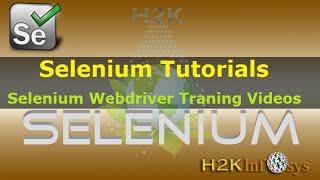 Selenium Tutorial for Beginner | Selenium Tutorials | Selenium Online Training from H2Kinfosys