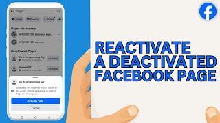 How to Reactivate A Deactivated Facebook Page