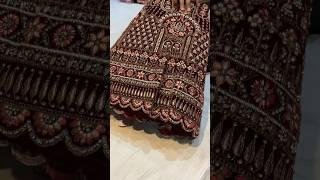 Dark maroon velvet bridal lehenga  #shortsfeed #youtubeshorts #shorts #lehengShorts