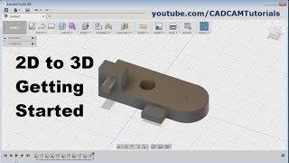 Fusion 360 Tutorial for Beginners - 2 | 2D to 3D Getting Started | Fusion 360 Basics Tutorial