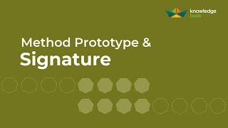 Method Prototype & Signature | ICSE Computer Applications | Java & BlueJ