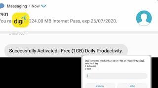 Daily free 1 GB free intarnet for all digi customers