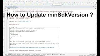 How to Update Flutter Minimum SDK Version? Flutter minSdkVersion error!