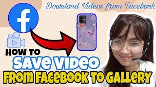 How to DOWNLOAD VIDEO on Facebook (Save Video from Facebook to Phone Gallery)