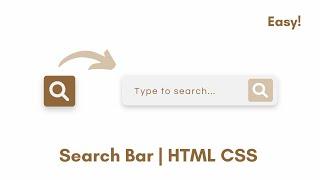 Search Bar with HTML & CSS| Expandable Search Bar Animation