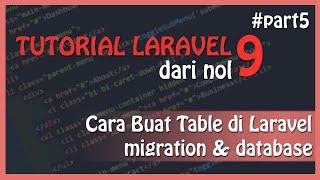 Tutorial LARAVEL 9 : Database Migration | Laravel Dasar Untuk Pemula