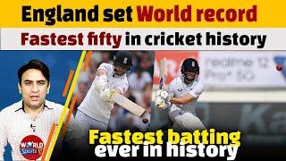 England set World record of fastest fifty in cricket history | ENG vs WI