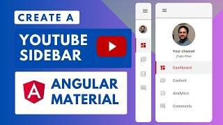 Create a YouTube sidebar clone with Angular Material Components! (Part 1)